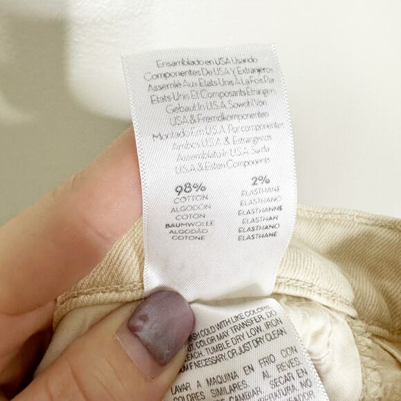 Mother Womens Jeans The Scrapper Cuff Ankle Fray Devil May Care Cream Size 25 - Picture 11 of 12